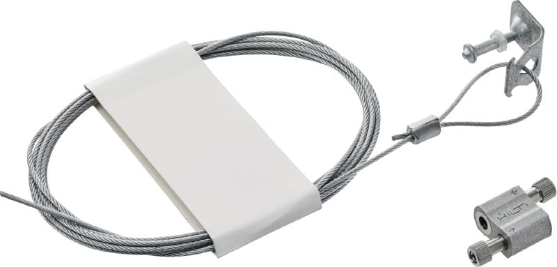 Dispositivo de suspensión de cables X-MW ALH L Dispositivo de suspensión para aplicaciones de iluminación y conductos de climatización en espiral instalado herramientas de fijación directa