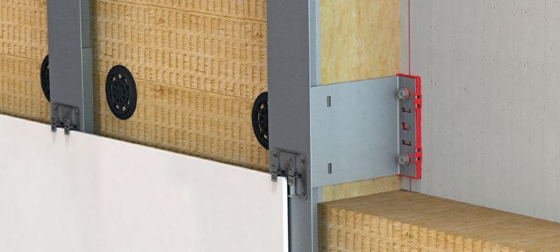 Soporte FOX VI L Soporte mural versátil para instalar subestructuras de fachadas ventiladas Aplicaciones 1